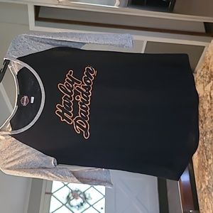 Harley Davidson 3/4 sleeve womens tip